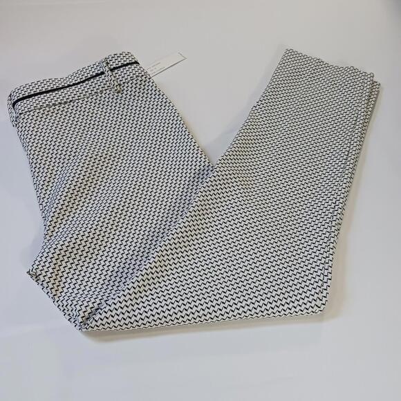 Zac & Rachel Women’s 12 White & Black Closed Pockets Pull-On Stretch Pants 34×29 - Picture 2 of 16